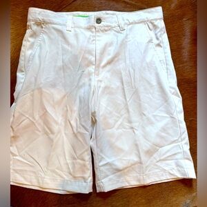Izod White Flat Front Golf Shorts
